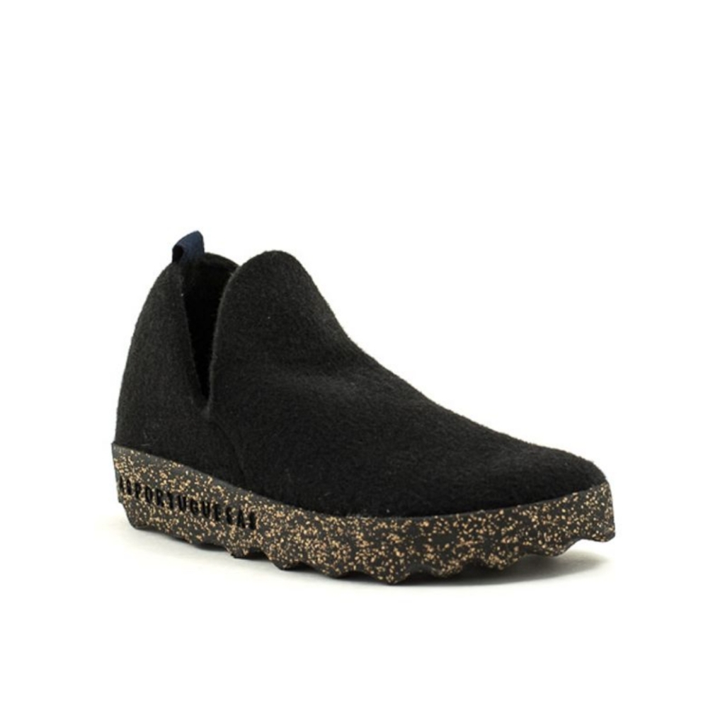 Fly London Black Slip-On Shoes